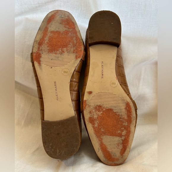 Camel color, flat-loafers, ALEX MARIE, size 8, used - Picture 5 of 5